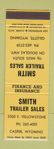Matchbook Cover - Smith Trailer Sales Casper WY Gillette