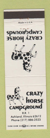 Matchbook Cover - Crazy Horse Campgrounds Ashland IL
