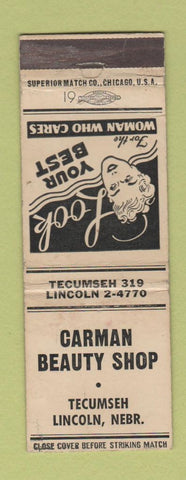 Matchbook Cover - Garman Beauty Shop Lincoln NE WEAR