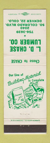 Matchbook Cover - LD Chase Lumber Denver Colorado