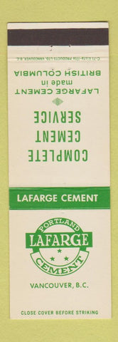 Matchbook Cover - LaFarge Portland Cement Vancouver BC