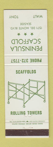 Matchbook Cover - Peninsula Scaffold Seaside CA?
