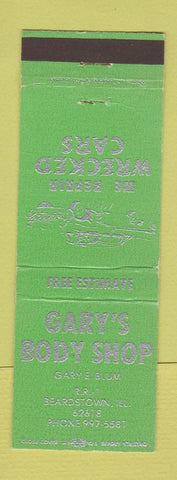 Matchbook Cover - Gary's Body Shop Beardstown IL