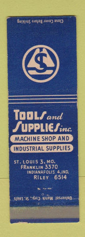 Matchbook Cover - Tools and Supplies Indianapolis IN WEAR