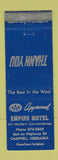 Matchbook Cover - Empire Motel Chappell NE WEAR