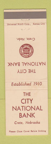 Matchbook Cover - City National Bank Crete NE