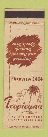 Matchbook Cover - Tropicana Women's Clothes St Louis MO