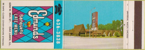 Matchbook Cover - Edmunds Banquets Oak Lawn IL