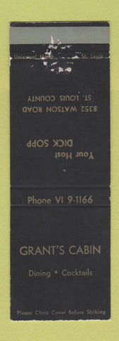 Matchbook Cover - Grant's Cabin Restaurant St Louis MO WEAR