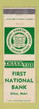Matchbook Cover - First National Bank Utica NE