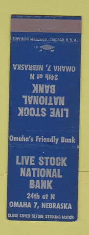 Matchbook Cover - Live Stock National Bank Omaha NE