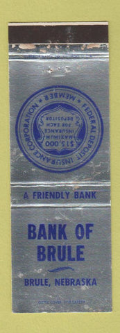 Matchbook Cover - Bank of Brule NE WEAR