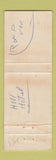 Matchbook Cover - Hill Hotel Omaha NE WORN