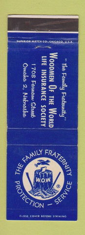 Matchbook Cover - Woodmen Insurance Omaha NE BLUE