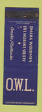 Matchbook Cover - Woodmen Insurance Omaha NE BLUE