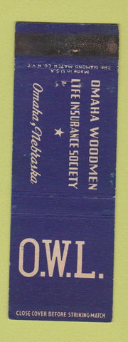 Matchbook Cover - Woodmen Insurance Omaha NE BLUE
