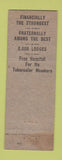 Matchbook Cover - Woodmen Insurance Omaha NE BLUE