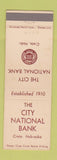 Matchbook Cover - City National Bank Crete NE