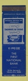 Matchbook Cover - First National Bank Ogallala NE