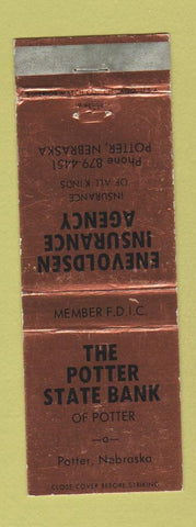 Matchbook Cover - Potter State Bank Potter NE WEAR