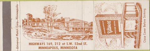 Matchbook Cover - Minneapolis MN Biltmore Motor Hotel