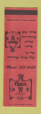 Matchbook Cover - Chances R Restaurant York NE