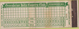 Matchbook Cover - Greenbriar Hills Country Club Kirmwood MO WORN