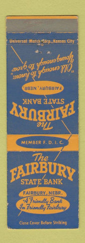 Matchbook Cover - Fairbury State Bank NE