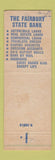 Matchbook Cover - Fairbury State Bank NE
