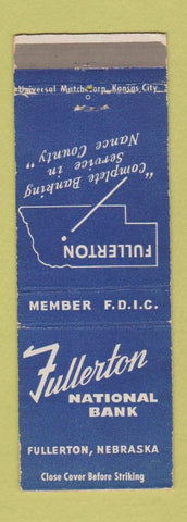 Matchbook Cover - Fullerton National Bank NE