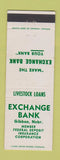 Matchbook Cover - Exchange Bank Gibbon NE