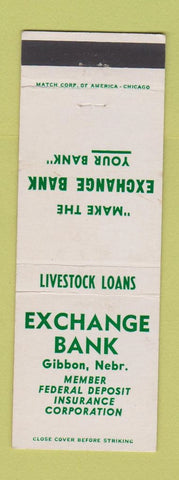 Matchbook Cover - Exchange Bank Gibbon NE