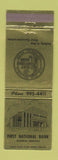 Matchbook Cover - First National Bank Holdrege NE