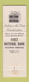Matchbook Cover - First National Bank Holdrege NE