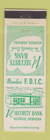 Matchbook Cover - 1st Security Bank Holdrege NE