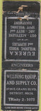 Matchbook Cover - Eureka Welding Equipment Detroit MI WORN