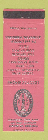 Matchbook Cover - Lexington State Bank NE
