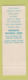 Matchbook Cover - Havelock National Bank Lincoln NE