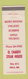 Matchbook Cover - El Charev Steak House Rolla MO