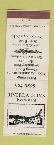 Matchbook Cover - Riverdale Inn Peterborough NH WEAR