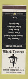 Matchbook Cover - Black Lantern Keene Troy NH DD Bean