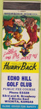 Matchbook Cover - Echo Hill Golf Club Wichita KS hillbilly