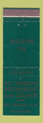 Matchbook Cover - All Seasons Restaurant North Conway NH