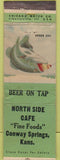 Matchbook Cover - North Side Cafe Conway Springs KS