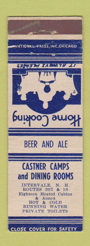 Matchbook Cover - Castner Camps and Dining Rooms Intervale NH