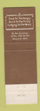 Matchbook Cover - John Hancock Inn Hancock NH WEAR