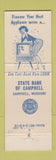 Matchbook Cover - State Bank of Campbell MO