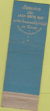 Matchbook Cover - White Plaza Hotel Dallas San Antonio TX