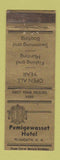 Matchbook Cover - Pemigewasset Hotel Plymouth NH WORN