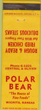 Matchbook Cover - Polar Bear Wichita KS Fried Chicken